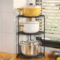 Under Sink Organizer, Pot Rack, Multi-functional Countertop Storage Shelf for Kitchen Cabinets