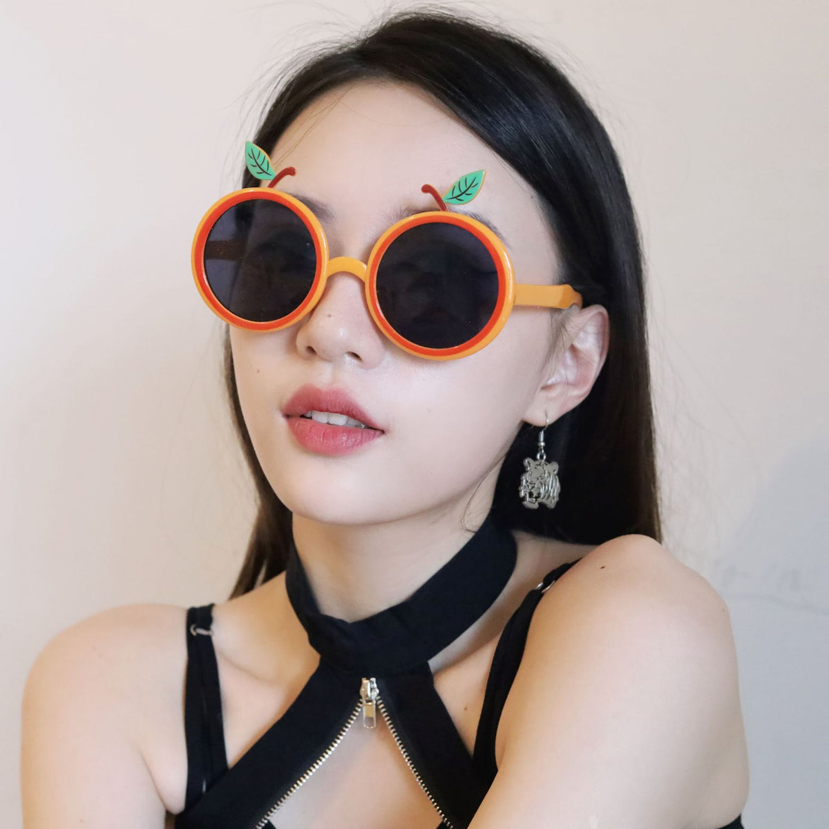 Hawaiian Beach Style Orange Fruit Novelty Glasses for Kids and Adults, Fun Party Eyewear