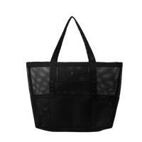 Large Capacity Mesh Beach Tote Bag for Swimming, Travel, and Gym