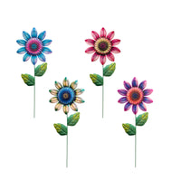 Outdoor Garden Metal Sunflower Stake Decor for Yard and Patio