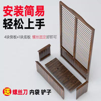 Outdoor Privacy Screen Planter Box with Trellis for Climbing Plants, Wooden Garden Divider Fence