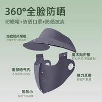 Ice Silk Breathable Sun Protection Face Mask with Brim and Neck Guard for Summer UV Protection