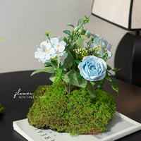 Mini Artificial Flower Moss Landscaping Tabletop Decoration Ornaments for Commercial Booth DIY Micro Landscape