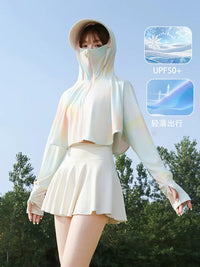 Women's UPF 50+ Sun Protection Jacket Lightweight Breathable UV Resistant Short Coat