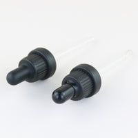 Ribbed Dropper Bottle Caps with Silicone Head for Essential Oil Bottles, 18mm Thread