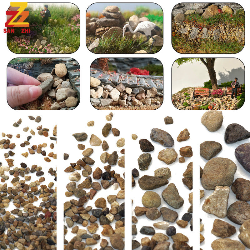 Miniature Crushed Stone Model for Dioramas and Sand Tables