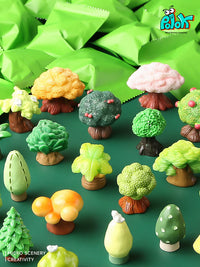 Miniature Forest Tree Blind Bag Figurines for DIY Micro Landscape Decor