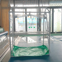 Mini Walk-in Greenhouse with Roll-up Zipper Door, Powder-Coated Steel Frame for All Seasons