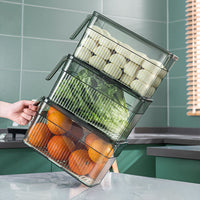 Refrigerator Storage Box Food Fresh-keeping Container with Lid for Eggs, Vegetables, and Fruits