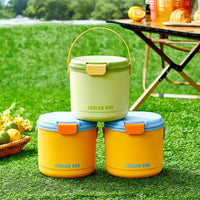 Portable Insulated Ice Bucket with Ice Cube Tray and Scoop for Outdoor Picnic Camping Home Use