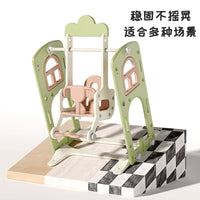 Kids Indoor Slide and Swing Set with Climbing Frame, Toddler Home Playground