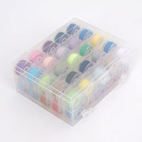Colorful Pre-wound Bobbins with Thread Set, 50 Colors Sewing Machine Bobbins with Storage Case for Home Use
