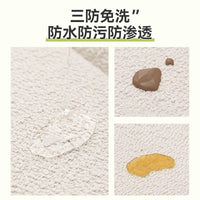 Reversible Bay Window Cushion, Rattan Mat & Teddy Fleece, All-Season Washable & Wear-Resistant