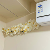 Artificial Orchid Pipe Decor for Air Conditioner, Gas, and Drain Pipes - Wall Cover Up