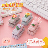 Cute Flower Mini Puncher for DIY Handcrafts and Scrapbooking, Single Hole, Effort-Saving
