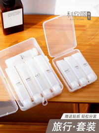 Travel Size Squeeze Bottles Set for Toiletries, Shampoo, Lotion, and Cosmetics with Storage Case