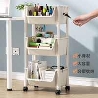 Multi-layer Rolling Storage Cart for Desk, Dorm, Bedroom, or Bedside