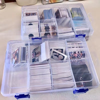 Clear Card Sticker Film Postcard Storage Box Student Stationery Multifunctional Desktop Organizer