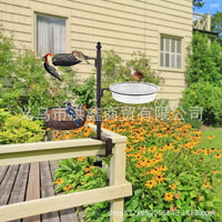 Outdoor Wooden Hanging Bird Feeder Rainproof Automatic Dispenser