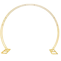 Round Wedding Arch Backdrop Stand for Ceremony Decoration, Metal Balloon Arch Frame