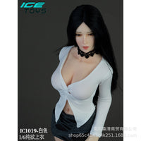 ICE TOYS IC1019 1/6 Scale Irregular Short-Sleeved Knot Collar Shirt Model for Action Figures