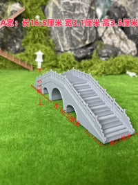 Miniature Chinese Arch Bridge Ornament for Garden and Landscape Decor