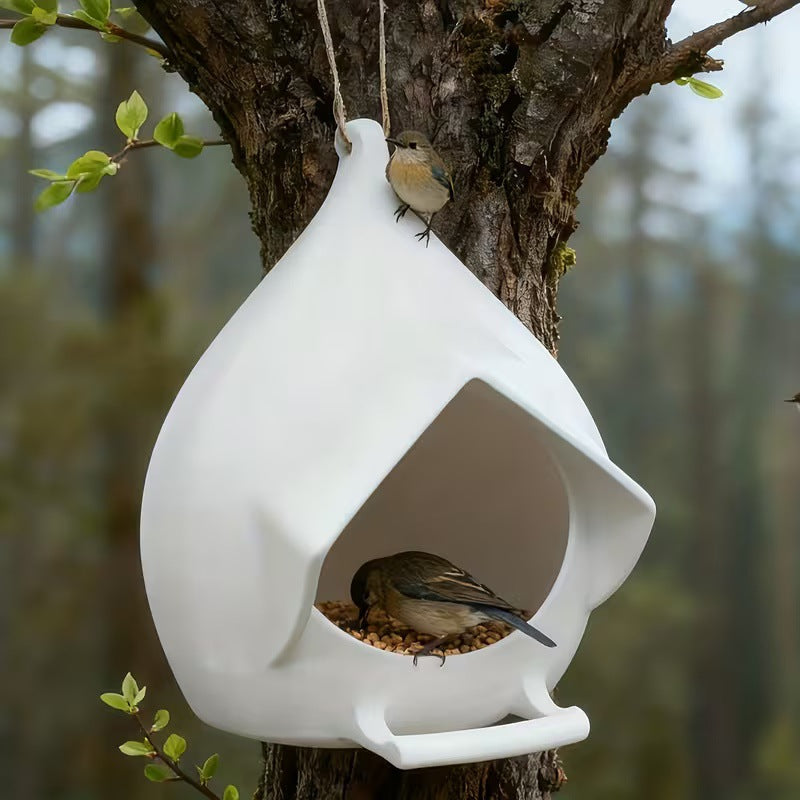 Durable Plastic Outdoor Hanging Bird Feeder for Garden and Yard