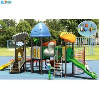 Kids' Outdoor Plastic Slide for Garden & Playground, Kindergarten Play Equipment