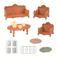 1:12 Dollhouse Miniature DIY Living Room Furniture Set with Sofa and Coffee Table