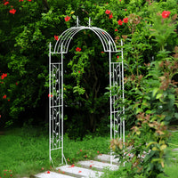 European Vintage Wrought Iron Garden Arch Trellis for Climbing Plants