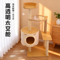 Winter Wonderland Cat Tree with Space Capsule and Sisal Scratching Post