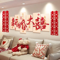 Wedding Room Decoration Kit with Wall Decor and Garland for Bedroom and Living Room