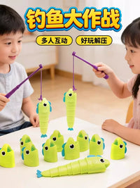 Fishing Battle Game for Kids, Telescopic Rod Interactive Educational Toy