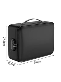 Fireproof Document Organizer with Lock, Large Capacity Accordion File Storage Box for Home and Office
