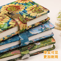 A5 Fabric Cover Password Lock Journal Notebook with Lock for Students, Creative Gift, Retro Diary