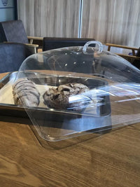 Acrylic Food Cover with Tray for Cake Display and Fresh-keeping
