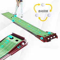 GP Golf Putting Practice Mat Indoor Golf Carpet Home Golf Training Aid for Kids with Optional Club