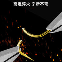 Jinhaixi Barbless Gold Sleeve Fishing Hooks with Sub-line, Double Hook Set for Wild Fishing Crucian Carp
