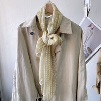 New Summer Cotton Linen Scarf for Women, Neck Protection Shawl, Travel Wrap with Artistic Design