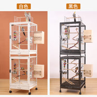 Double-Layer Transparent Acrylic Large Bird Cage Parrot Cage Luxury Villa for Budgies Cockatiels Breeding