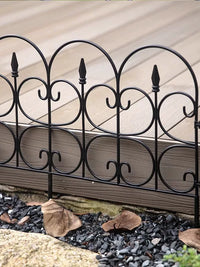 Garden Fence PP Plastic Iron-Look Decorative Edging for Flower Beds and Yards