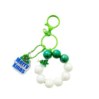 Christmas Acrylic Double-Sided Keychain Pendant for DIY Crafts and Phone Charm