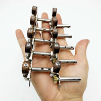 Acacia Wood 5-String 10-Hole Guitar Tuning Pegs with Round Head Handles, 23/25mm String Spacing