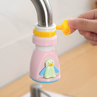 Cartoon Penguin Faucet Extender with Splash Guard and Water Filter for Kitchen and Bathroom