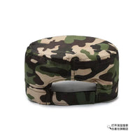 Unisex Camouflage Flat Top Military Training Cap Adjustable Sun Hat for Students & Workers