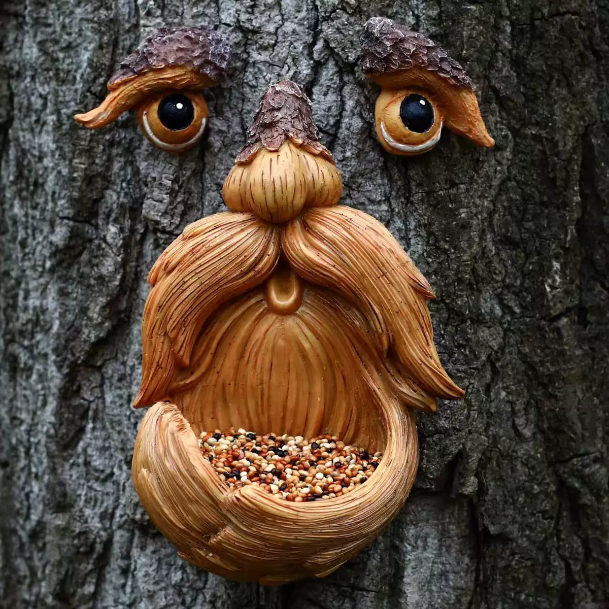 Tree Monster Bird Feeder Outdoor Garden Yard Hanging Decoration Resin Craft