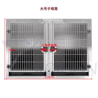 KISS KA-505S-201 Stainless Steel Pet Cage with Footboard and Tray for Dogs and Cats