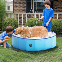 Foldable PVC Pet Swimming Pool for Dogs - Portable Outdoor Bathing Tub