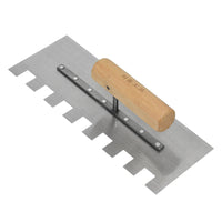 Carbon Steel Notched Trowel for Tile Laying, Masonry, and Plastering
