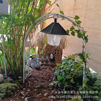 Garden Arch Trellis for Climbing Plants, Small Support Frame for Clematis and Micro Landscapes